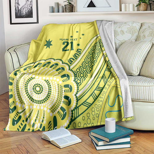 Custom Cricket Aussie Pride Blanket Aboriginal Dot Art Cricket - Aussie Hoodie