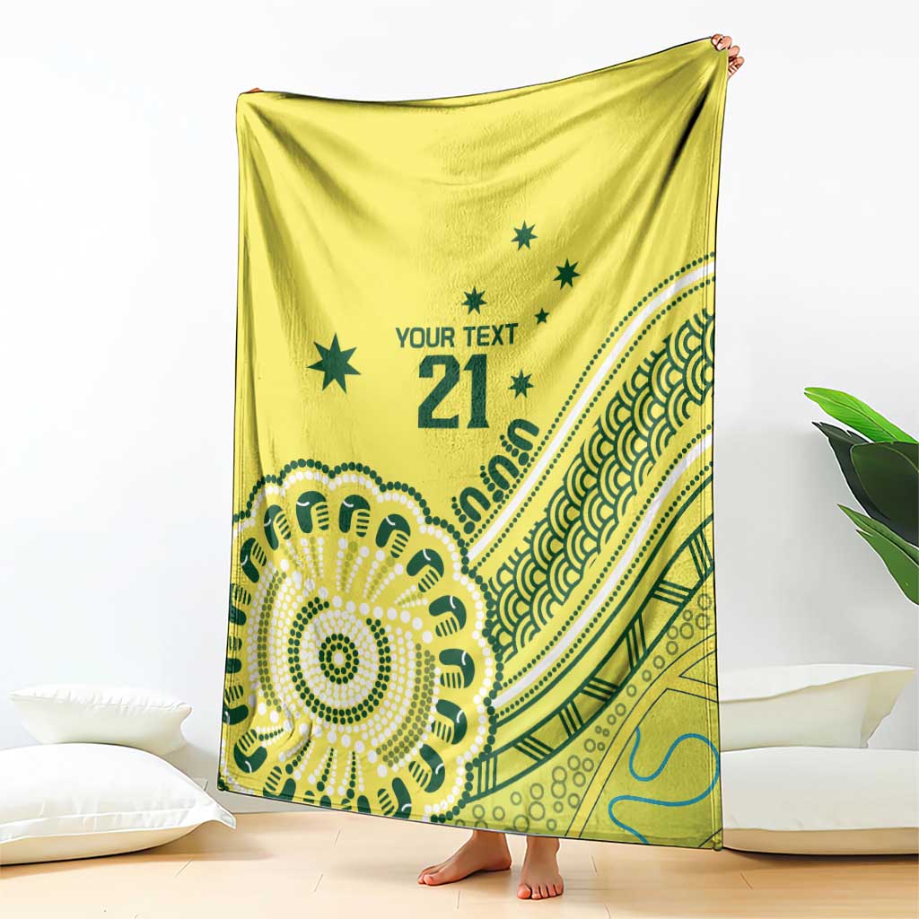 Custom Cricket Aussie Pride Blanket Aboriginal Dot Art Cricket - Aussie Hoodie