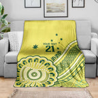 Custom Cricket Aussie Pride Blanket Aboriginal Dot Art Cricket - Aussie Hoodie