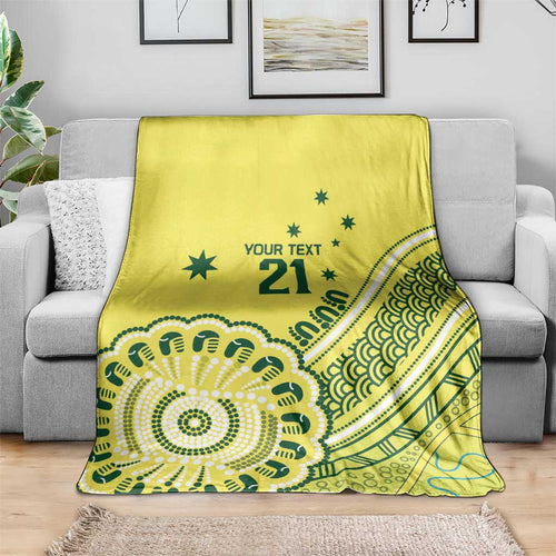 Custom Cricket Aussie Pride Blanket Aboriginal Dot Art Cricket - Aussie Hoodie