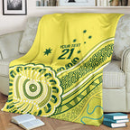 Custom Cricket Aussie Pride Blanket Aboriginal Dot Art Cricket - Aussie Hoodie