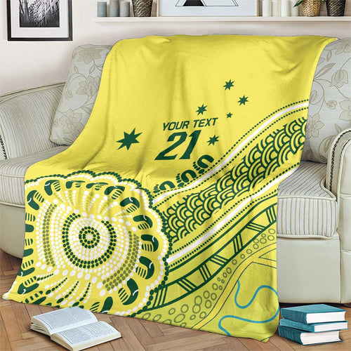Custom Cricket Aussie Pride Blanket Aboriginal Dot Art Cricket - Aussie Hoodie