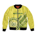 Custom Cricket Aussie Pride Bomber Jacket Aboriginal Dot Art Cricket - Aussie Hoodie