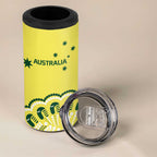 Custom Cricket Aussie Pride 4 in 1 Can Cooler Tumbler Aboriginal Dot Art Cricket - Aussie Hoodie