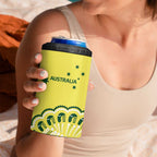 Custom Cricket Aussie Pride 4 in 1 Can Cooler Tumbler Aboriginal Dot Art Cricket - Aussie Hoodie