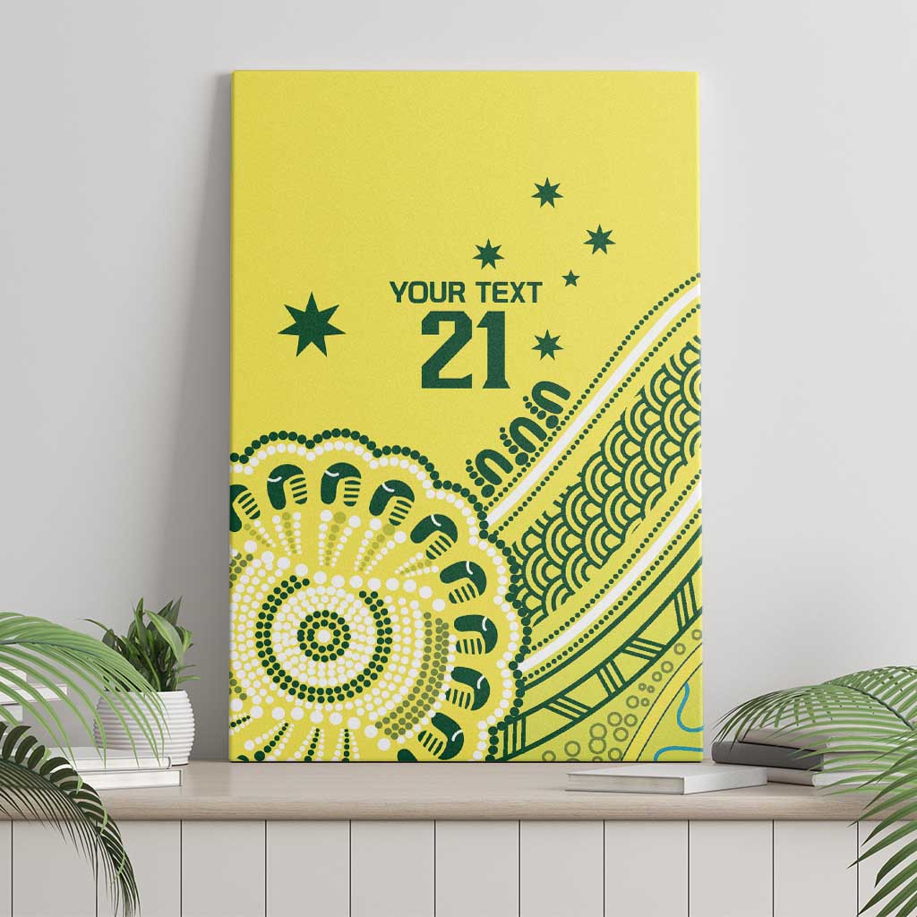 Custom Cricket Aussie Pride Canvas Wall Art Aboriginal Dot Art Cricket - Aussie Hoodie