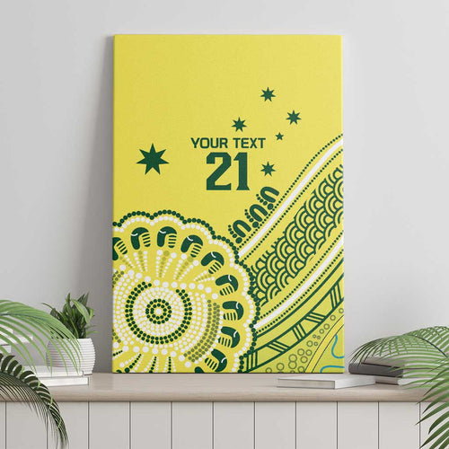 Custom Cricket Aussie Pride Canvas Wall Art Aboriginal Dot Art Cricket - Aussie Hoodie