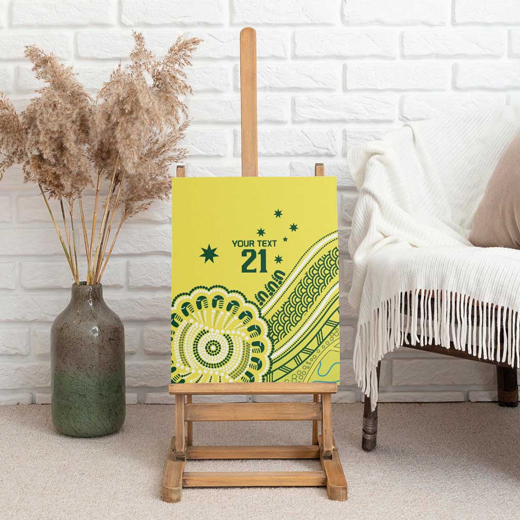 Custom Cricket Aussie Pride Canvas Wall Art Aboriginal Dot Art Cricket - Aussie Hoodie