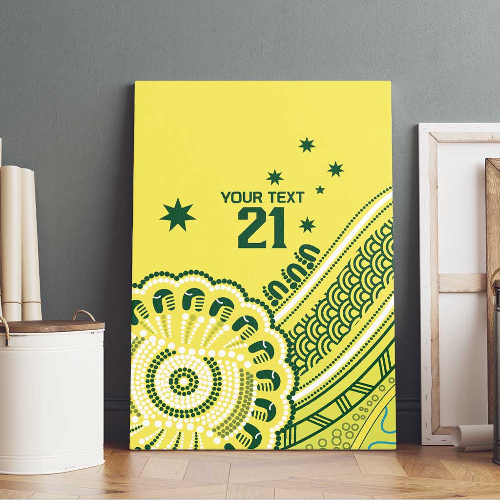 Custom Cricket Aussie Pride Canvas Wall Art Aboriginal Dot Art Cricket - Aussie Hoodie
