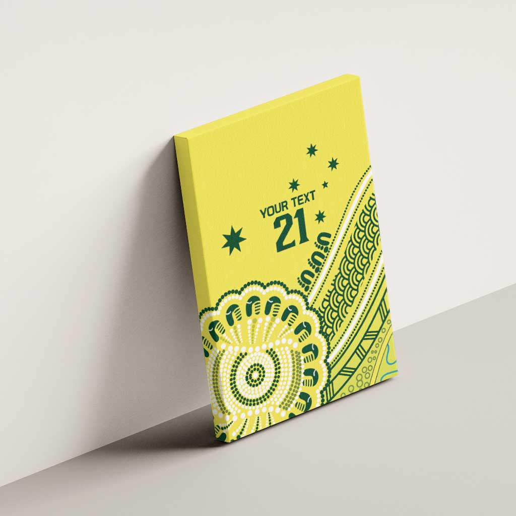Custom Cricket Aussie Pride Canvas Wall Art Aboriginal Dot Art Cricket - Aussie Hoodie