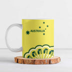 Custom Cricket Aussie Pride Ceramic Mug Aboriginal Dot Art Cricket - Aussie Hoodie
