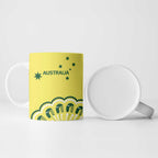 Custom Cricket Aussie Pride Ceramic Mug Aboriginal Dot Art Cricket - Aussie Hoodie