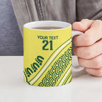 Custom Cricket Aussie Pride Ceramic Mug Aboriginal Dot Art Cricket - Aussie Hoodie