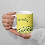 Custom Cricket Aussie Pride Ceramic Mug Aboriginal Dot Art Cricket - Aussie Hoodie