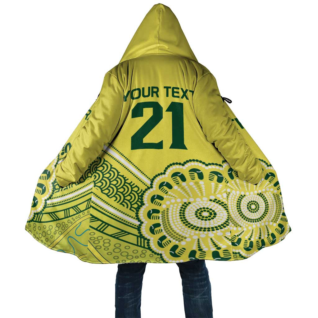 Custom Cricket Aussie Pride Cloak Aboriginal Dot Art Cricket - Aussie Hoodie