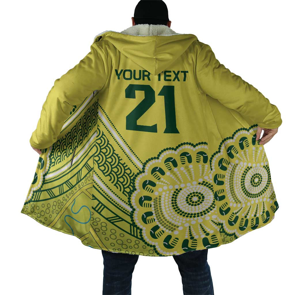 Custom Cricket Aussie Pride Cloak Aboriginal Dot Art Cricket - Aussie Hoodie