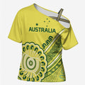 Custom Cricket Aussie Pride Cross Shoulder Shirt Aboriginal Dot Art Cricket - Aussie Hoodie