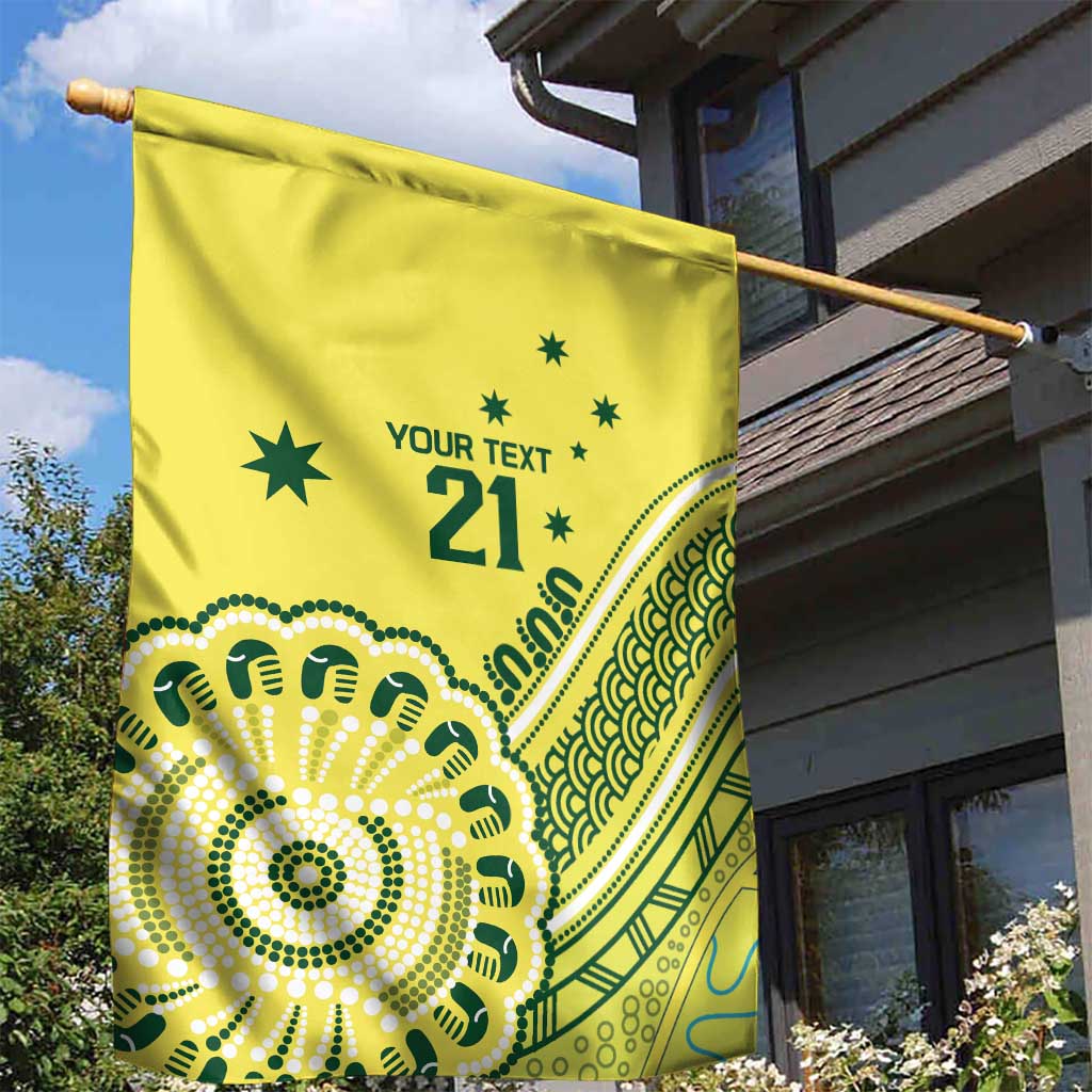 Custom Cricket Aussie Pride Garden Flag Aboriginal Dot Art Cricket - Aussie Hoodie
