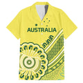 Custom Cricket Aussie Pride Hawaiian Shirt Aboriginal Dot Art Cricket - Aussie Hoodie
