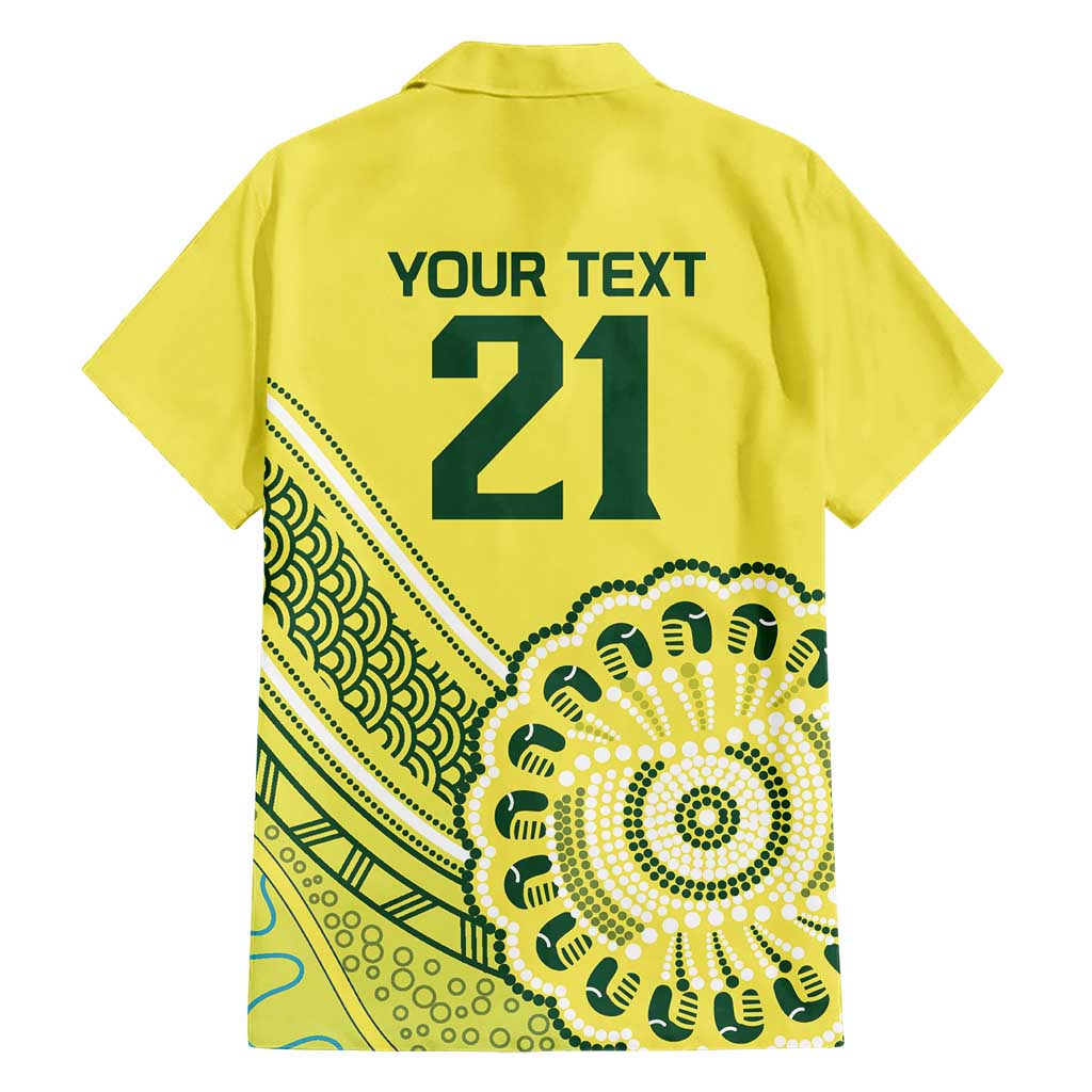 Custom Cricket Aussie Pride Hawaiian Shirt Aboriginal Dot Art Cricket - Aussie Hoodie