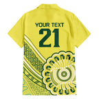 Custom Cricket Aussie Pride Hawaiian Shirt Aboriginal Dot Art Cricket - Aussie Hoodie