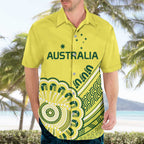 Custom Cricket Aussie Pride Hawaiian Shirt Aboriginal Dot Art Cricket - Aussie Hoodie