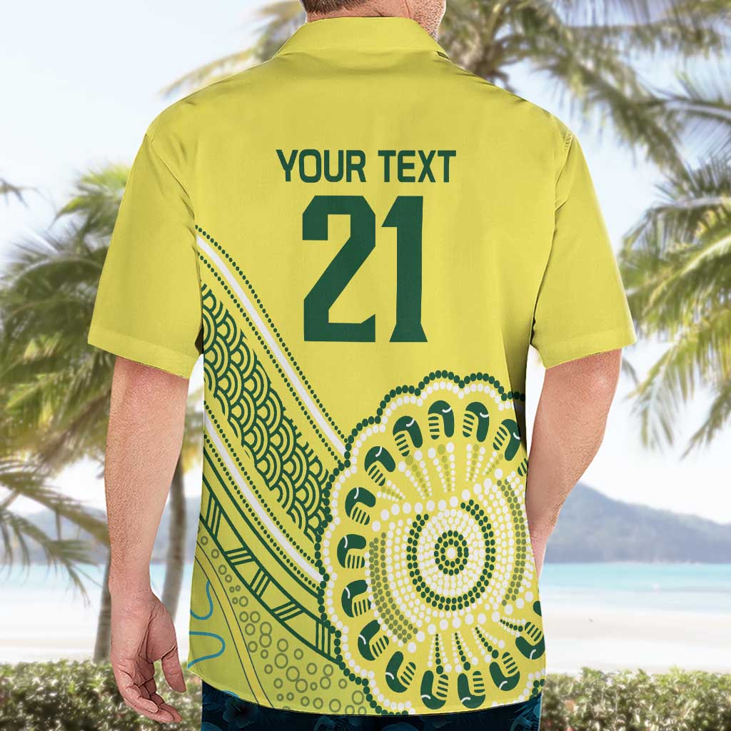 Custom Cricket Aussie Pride Hawaiian Shirt Aboriginal Dot Art Cricket - Aussie Hoodie