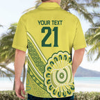 Custom Cricket Aussie Pride Hawaiian Shirt Aboriginal Dot Art Cricket - Aussie Hoodie