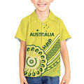 Custom Cricket Aussie Pride Kid Hawaiian Shirt Aboriginal Dot Art Cricket - Aussie Hoodie