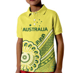 Custom Cricket Aussie Pride Kid Polo Shirt Aboriginal Dot Art Cricket - Aussie Hoodie