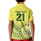 Custom Cricket Aussie Pride Kid Polo Shirt Aboriginal Dot Art Cricket - Aussie Hoodie