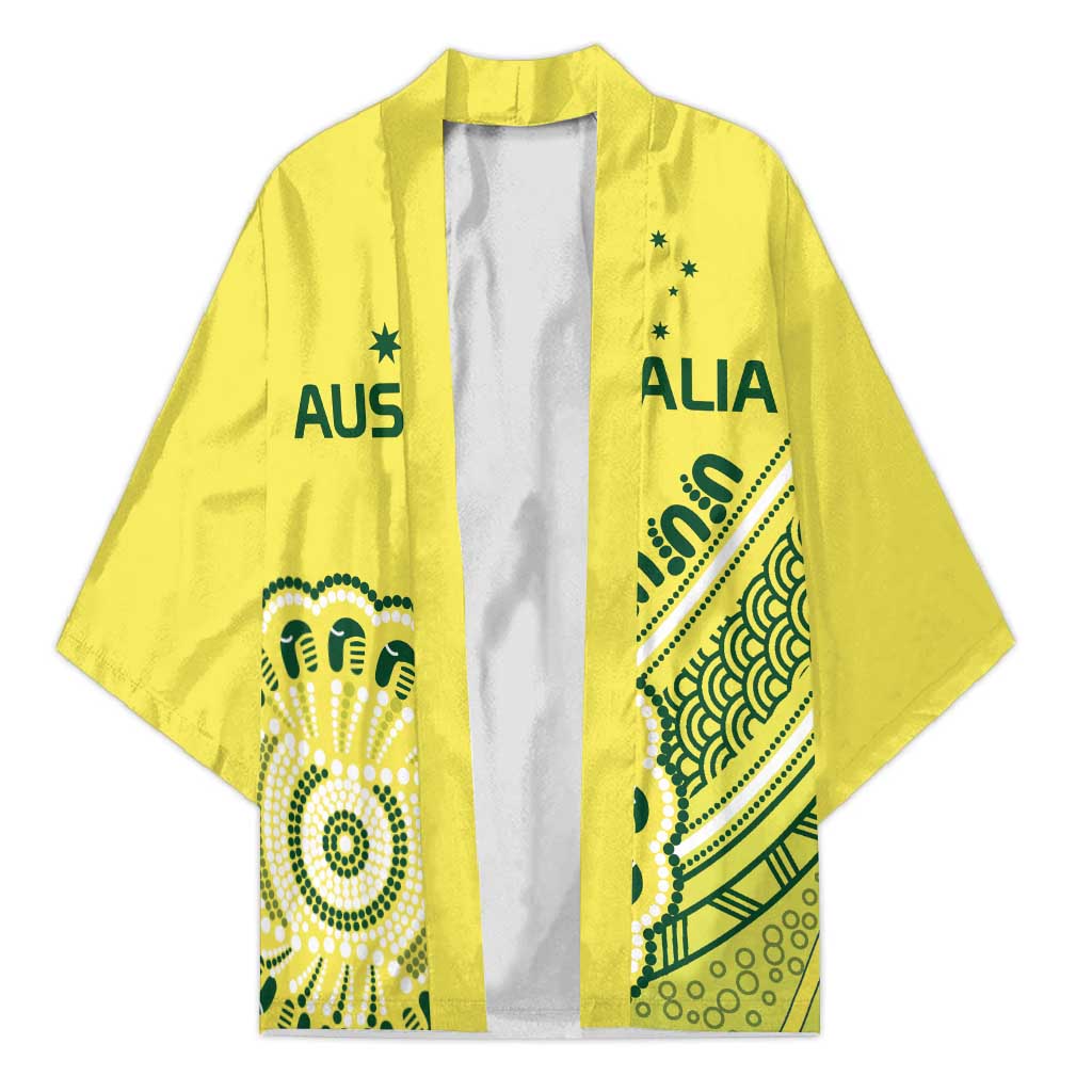 Custom Cricket Aussie Pride Kimono Aboriginal Dot Art Cricket - Aussie Hoodie
