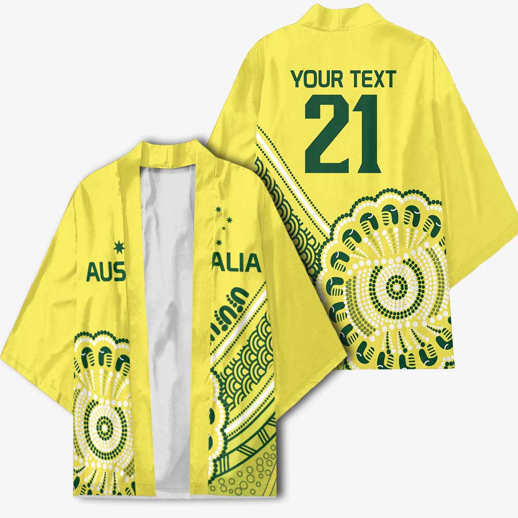 Custom Cricket Aussie Pride Kimono Aboriginal Dot Art Cricket - Aussie Hoodie