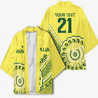 Custom Cricket Aussie Pride Kimono Aboriginal Dot Art Cricket - Aussie Hoodie