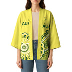 Custom Cricket Aussie Pride Kimono Aboriginal Dot Art Cricket - Aussie Hoodie