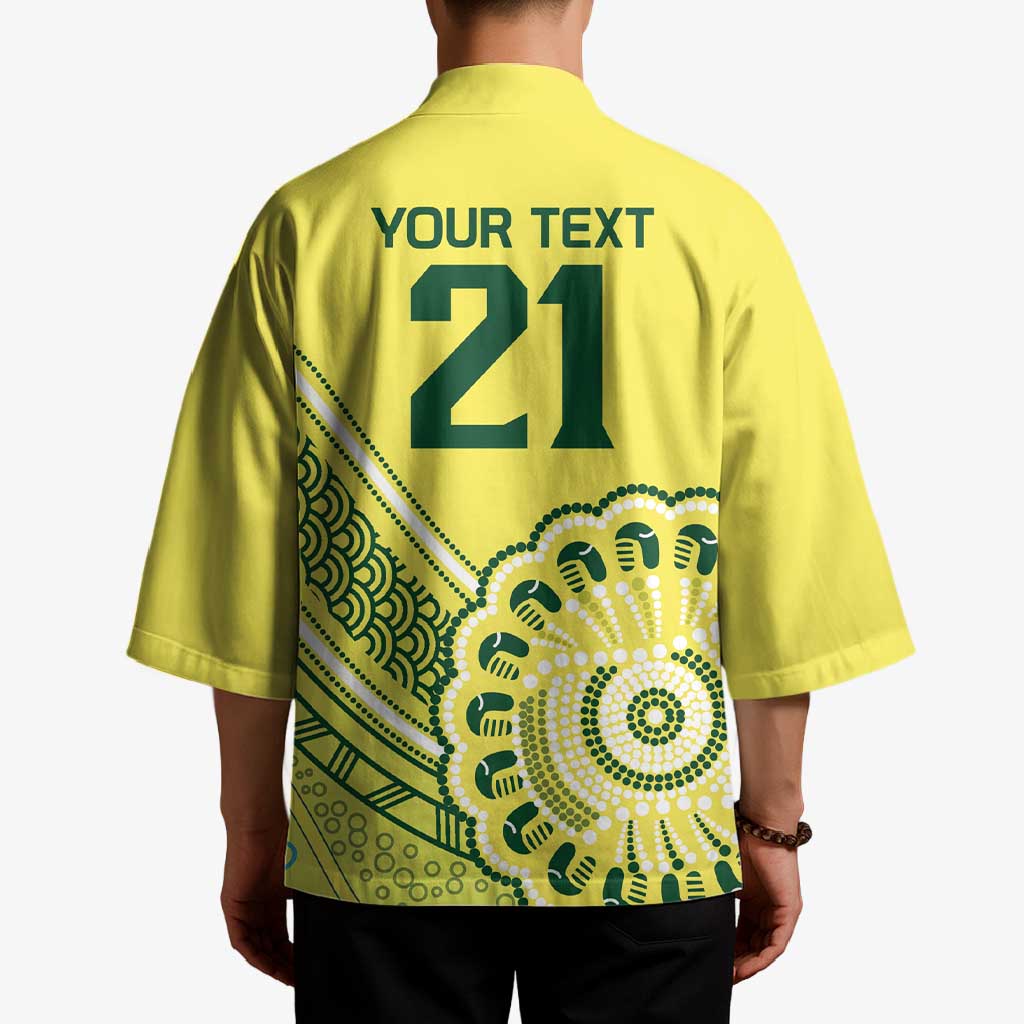 Custom Cricket Aussie Pride Kimono Aboriginal Dot Art Cricket - Aussie Hoodie