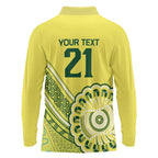 Custom Cricket Aussie Pride Long Sleeve Polo Shirt Aboriginal Dot Art Cricket - Aussie Hoodie