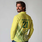 Custom Cricket Aussie Pride Long Sleeve Polo Shirt Aboriginal Dot Art Cricket - Aussie Hoodie