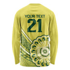Custom Cricket Aussie Pride Long Sleeve Shirt Aboriginal Dot Art Cricket - Aussie Hoodie