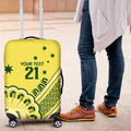 Custom Cricket Aussie Pride Luggage Cover Aboriginal Dot Art Cricket - Aussie Hoodie