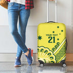 Custom Cricket Aussie Pride Luggage Cover Aboriginal Dot Art Cricket - Aussie Hoodie