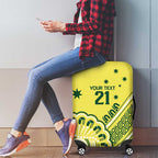 Custom Cricket Aussie Pride Luggage Cover Aboriginal Dot Art Cricket - Aussie Hoodie