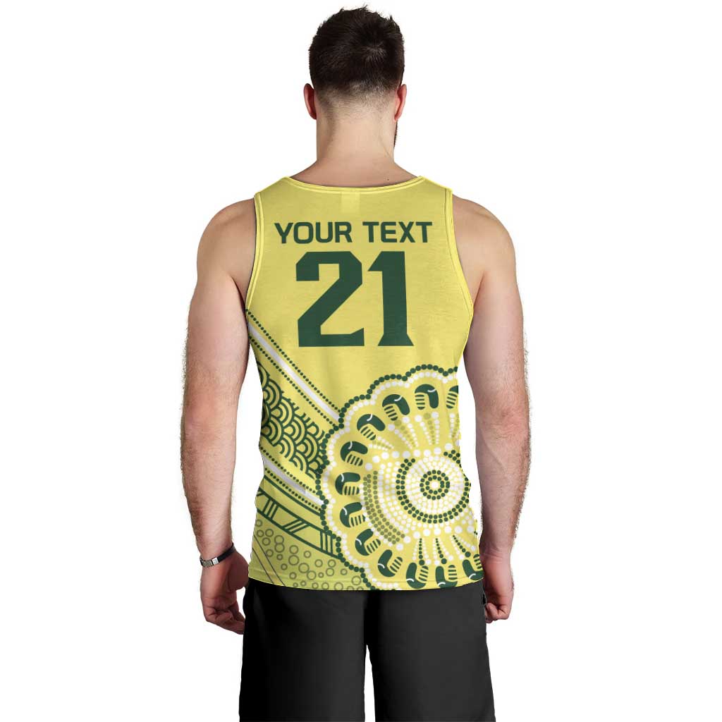 Custom Cricket Aussie Pride Men Tank Top Aboriginal Dot Art Cricket - Aussie Hoodie