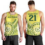 Custom Cricket Aussie Pride Men Tank Top Aboriginal Dot Art Cricket - Aussie Hoodie