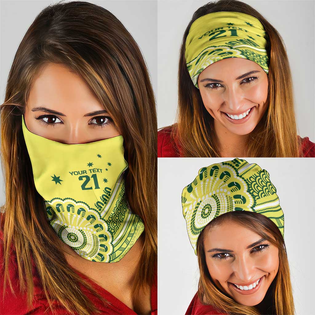 Custom Cricket Aussie Pride Neck Gaiter Aboriginal Dot Art Cricket - Aussie Hoodie