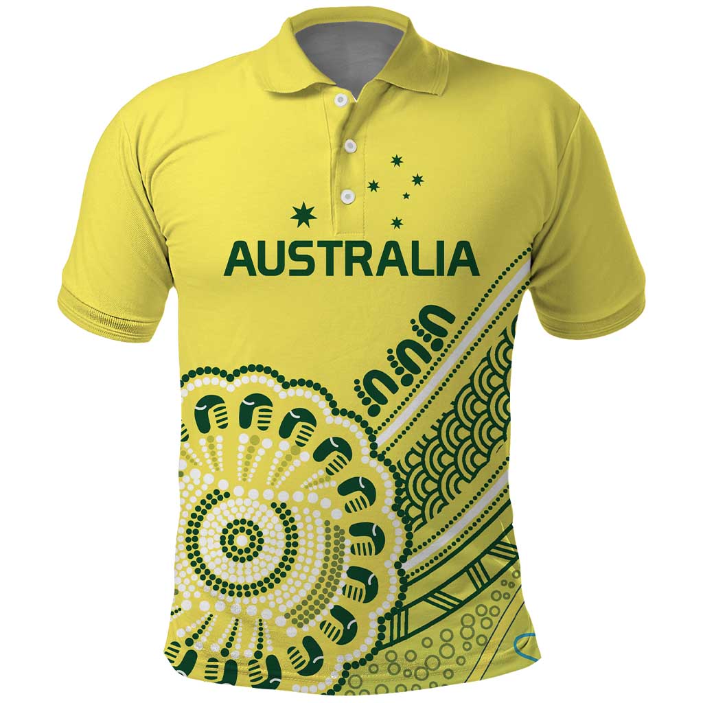 Custom Cricket Aussie Pride Polo Shirt Aboriginal Dot Art Cricket - Aussie Hoodie