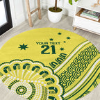 Custom Cricket Aussie Pride Round Carpet Aboriginal Dot Art Cricket - Aussie Hoodie