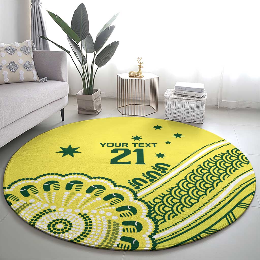 Custom Cricket Aussie Pride Round Carpet Aboriginal Dot Art Cricket - Aussie Hoodie