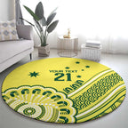 Custom Cricket Aussie Pride Round Carpet Aboriginal Dot Art Cricket - Aussie Hoodie