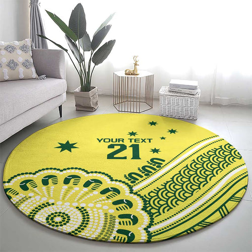 Custom Cricket Aussie Pride Round Carpet Aboriginal Dot Art Cricket - Aussie Hoodie